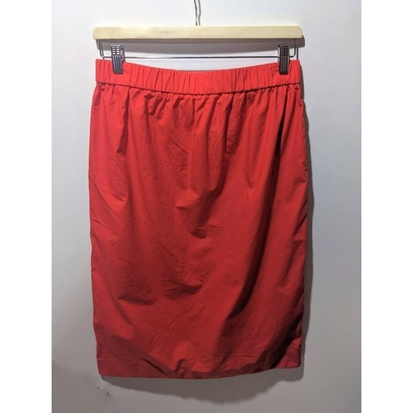 COS | Front Slit Midi Skirt in Red - Picture 4 of 8